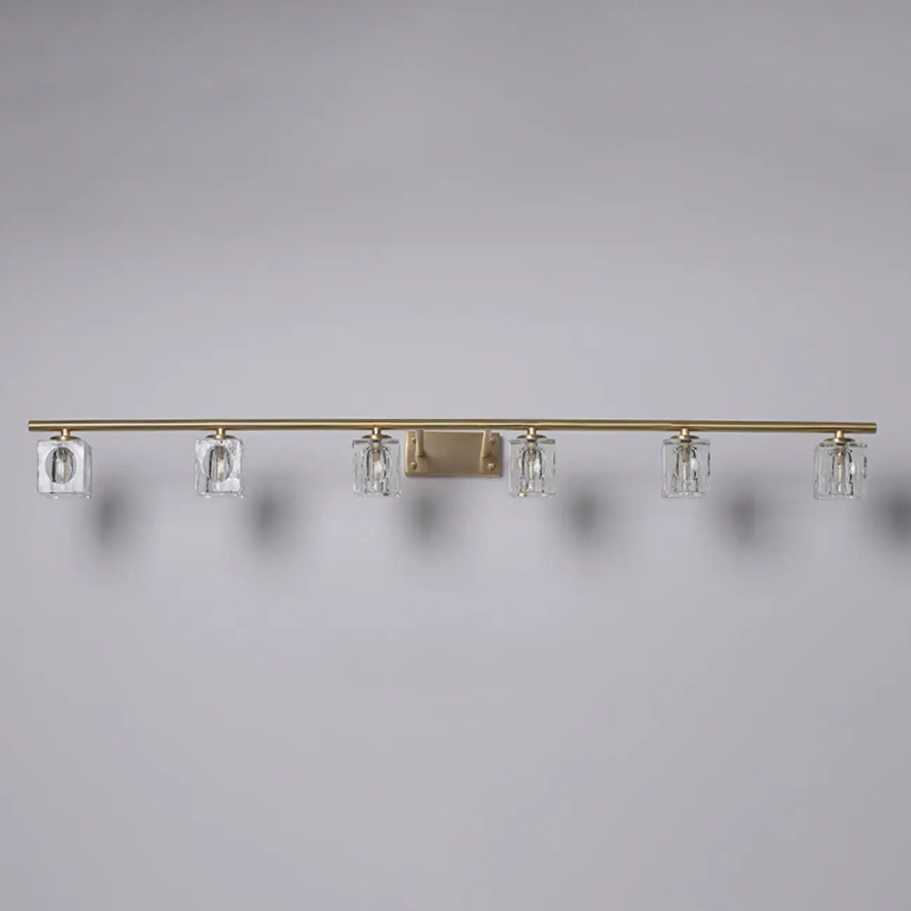Modern Gold Bathroom Vanity Lights with Clear Crystal Shade