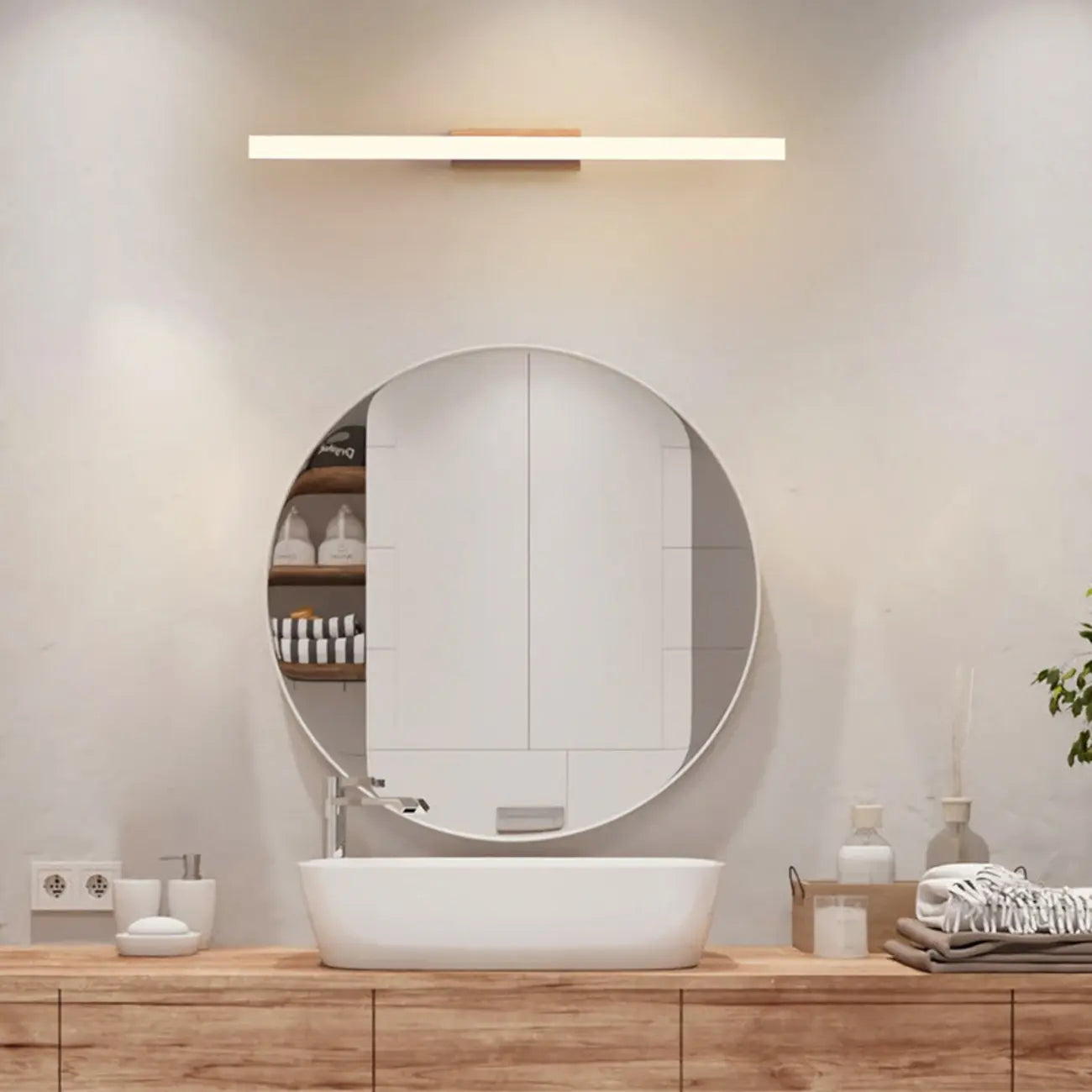 Simple Wall-Mounted LED Vanity Light for Bathroom decor