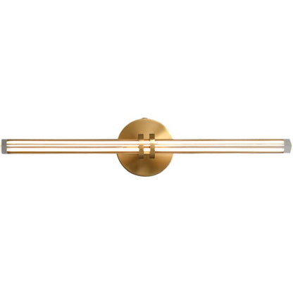 Multi Dimming Modern Linear Copper Bathroom Wall Lights