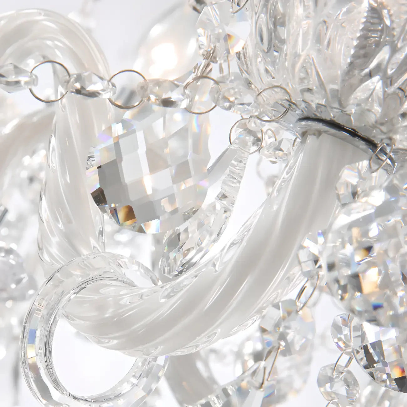 Sophisticated Clear Candelabra Shadeless Crystal Chandelier