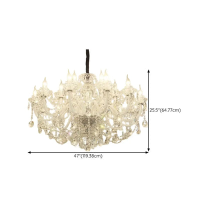 Sophisticated Clear Candelabra Shadeless Crystal Chandelier