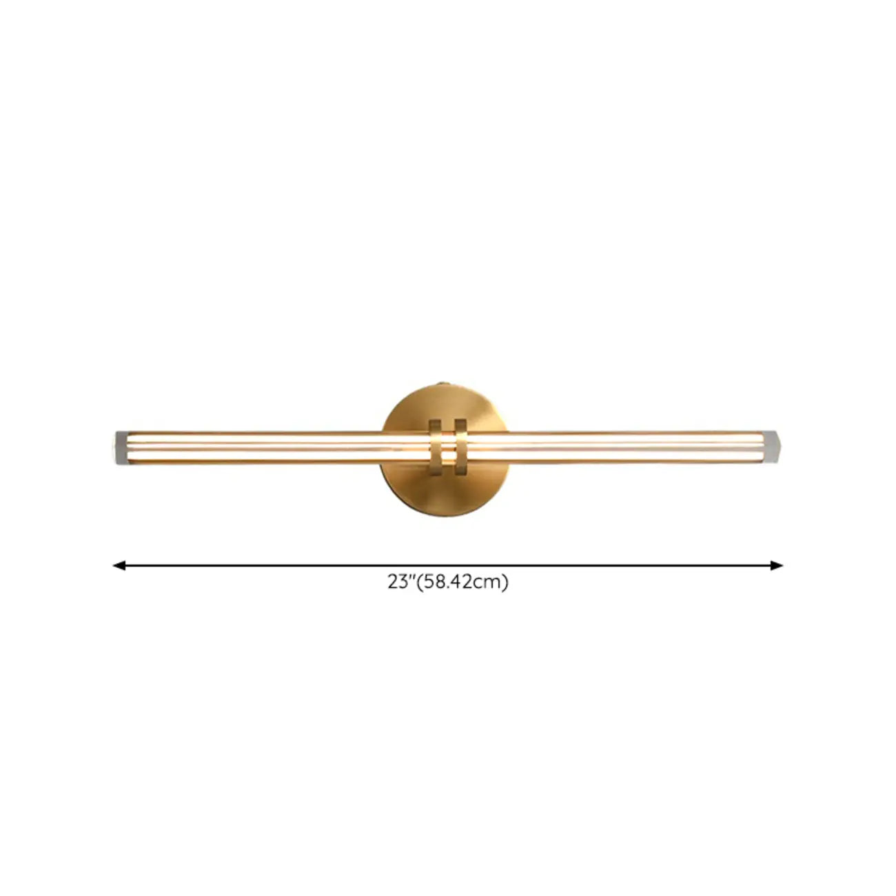 Multi Dimming Modern Linear Copper Bathroom Wall Lights