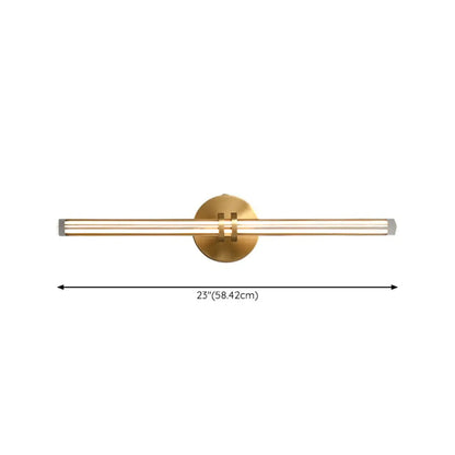 Multi Dimming Modern Linear Copper Bathroom Wall Lights