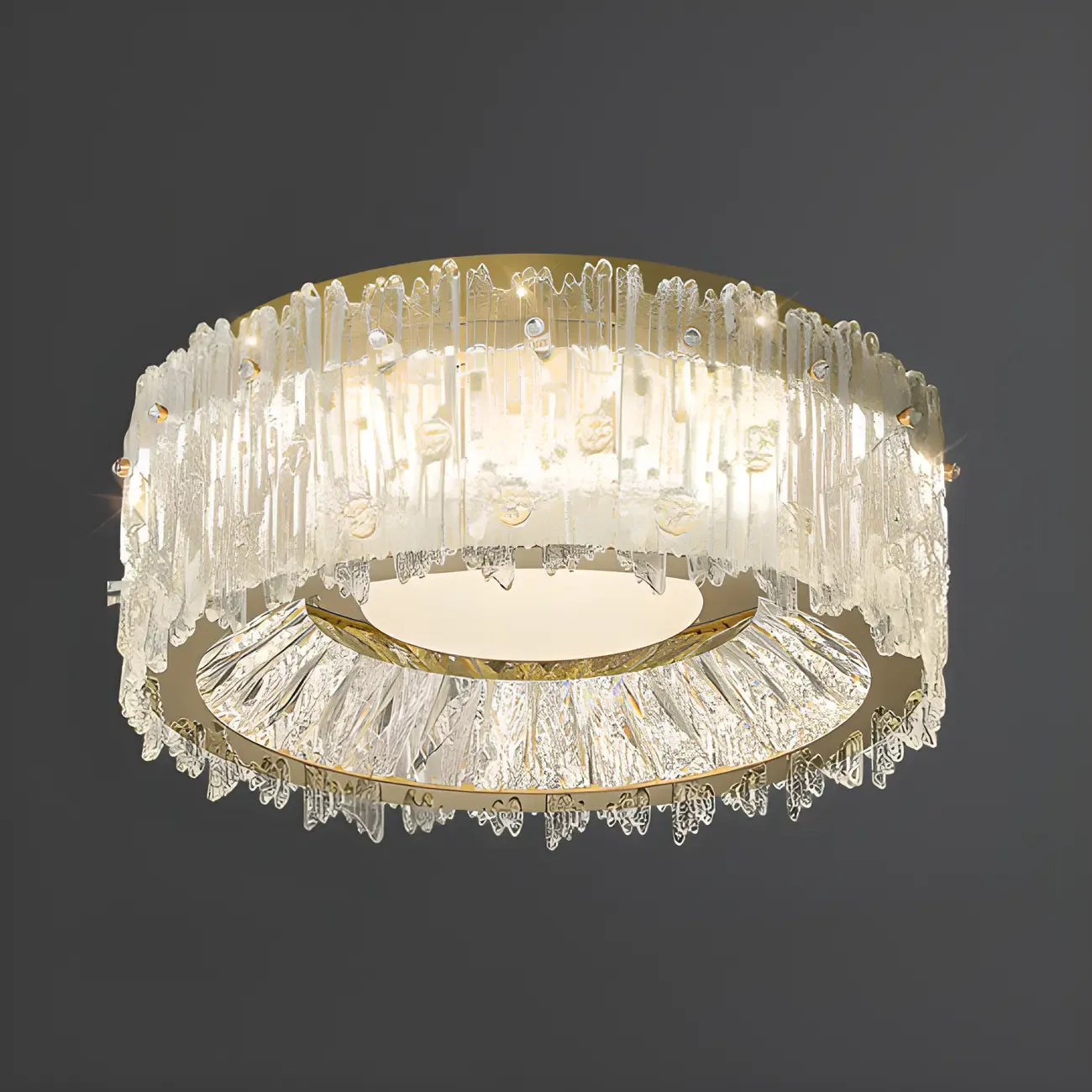 Modern Cylinder Crystal Ceiling Light for Living Room Use