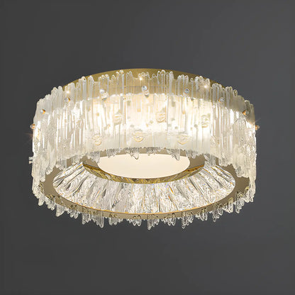 Modern Cylinder Crystal Ceiling Light for Living Room Use