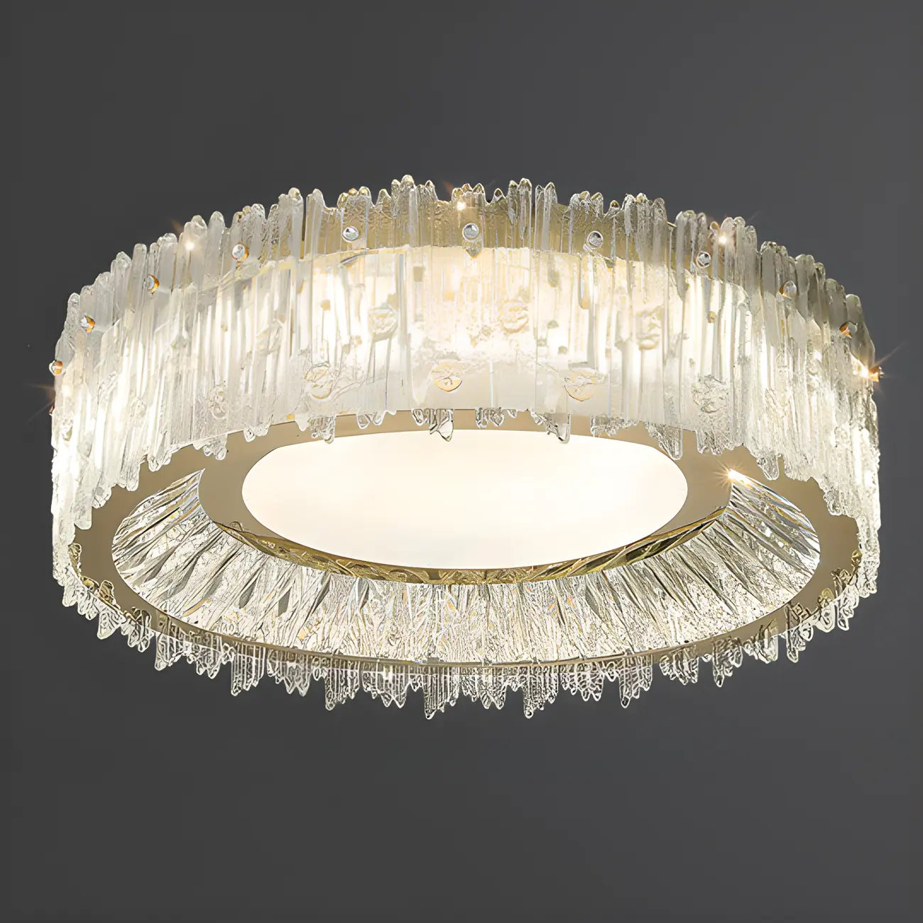 Modern Cylinder Crystal Ceiling Light for Living Room Use