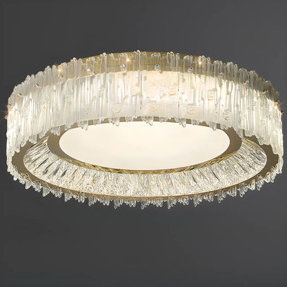 Modern Cylinder Crystal Ceiling Light for Living Room Use