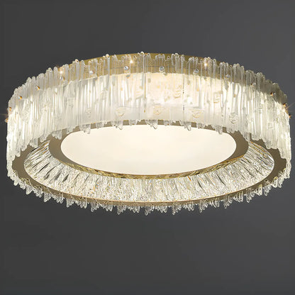 Modern Cylinder Crystal Ceiling Light for Living Room Use