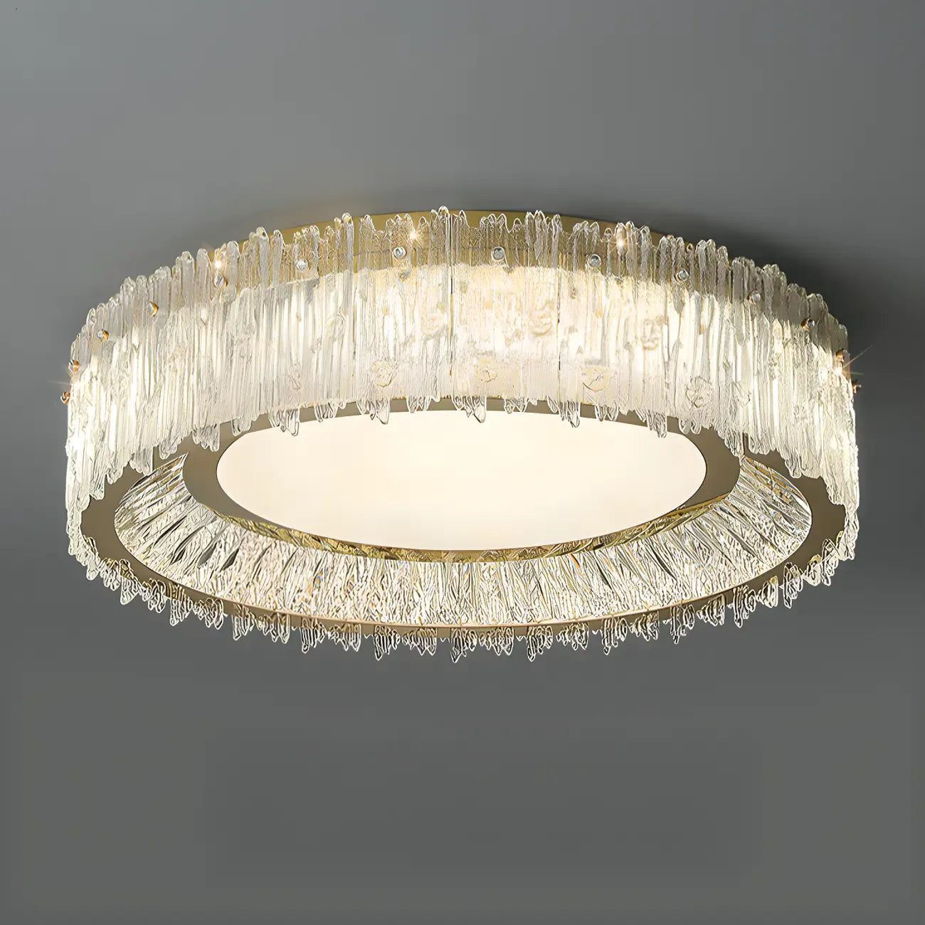 Modern Cylinder Crystal Ceiling Light for Living Room Use