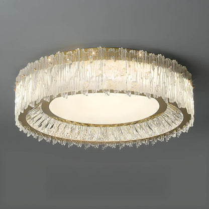 Modern Cylinder Crystal Ceiling Light for Living Room Use