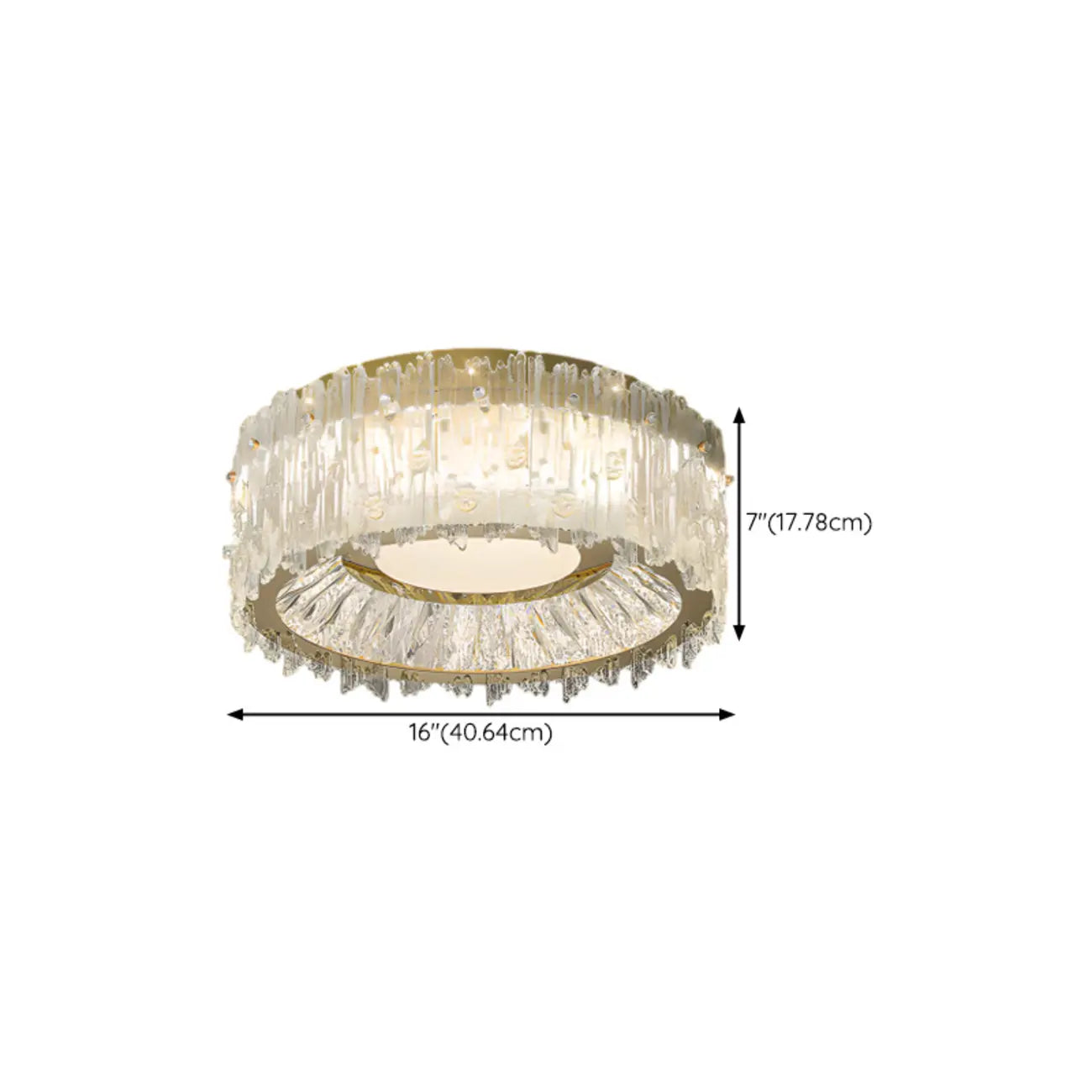 Modern Cylinder Crystal Ceiling Light for Living Room Use