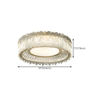 Modern Cylinder Crystal Ceiling Light for Living Room Use