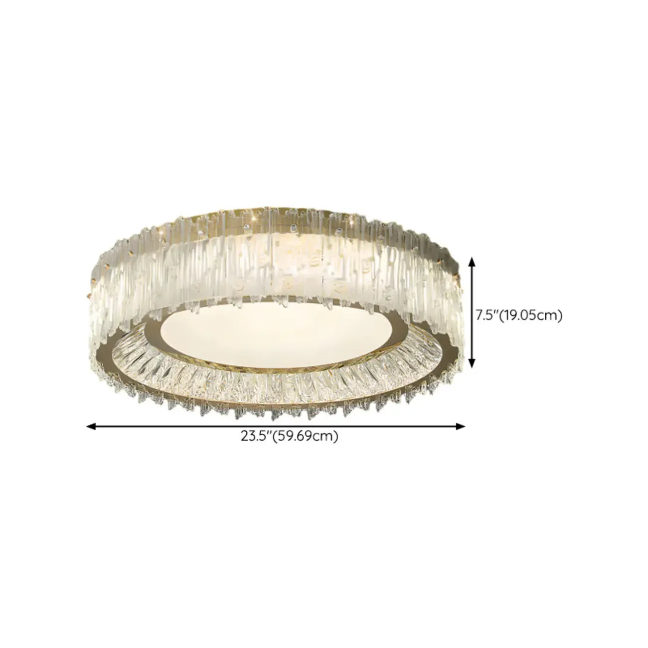 Modern Cylinder Crystal Ceiling Light for Living Room Use