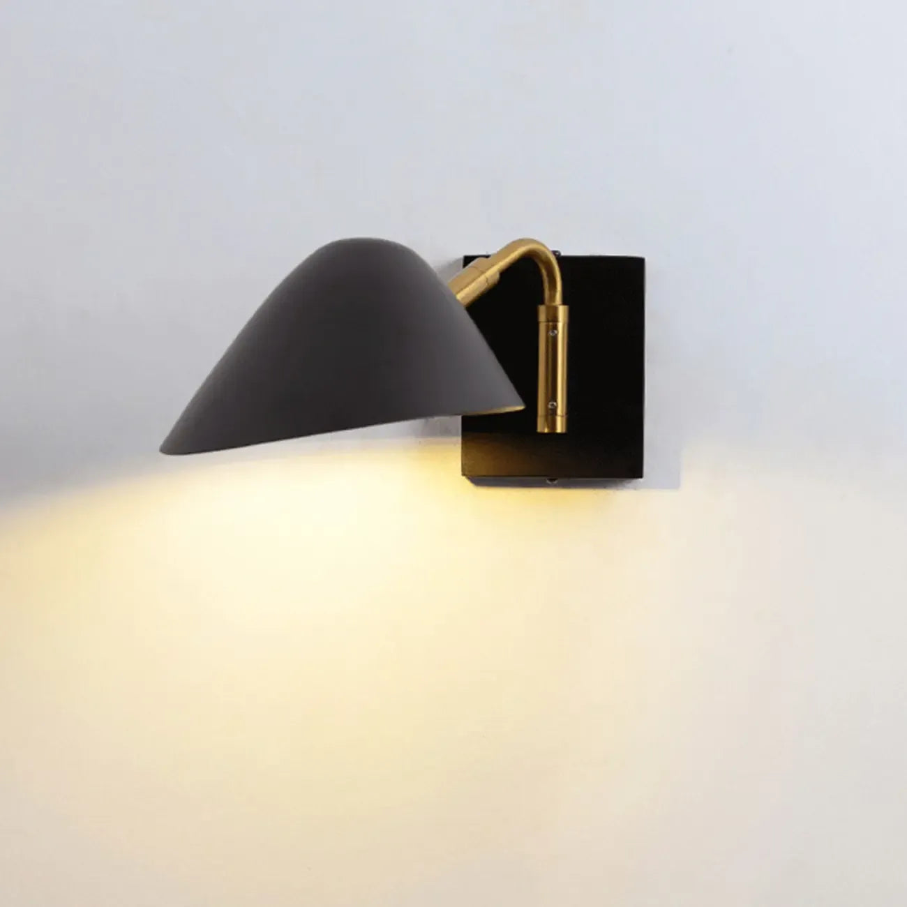 Black Metal 2-Light Swing Arm Wall Lamp for Living Room