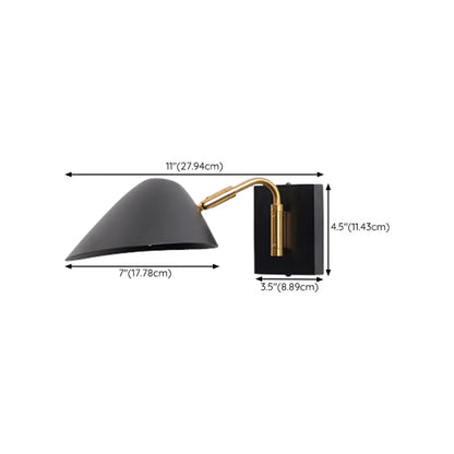 Black Metal 2-Light Swing Arm Wall Lamp for Living Room