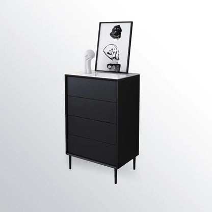 6 Modern Black Accent Cabinet for Bedroom & Living Room