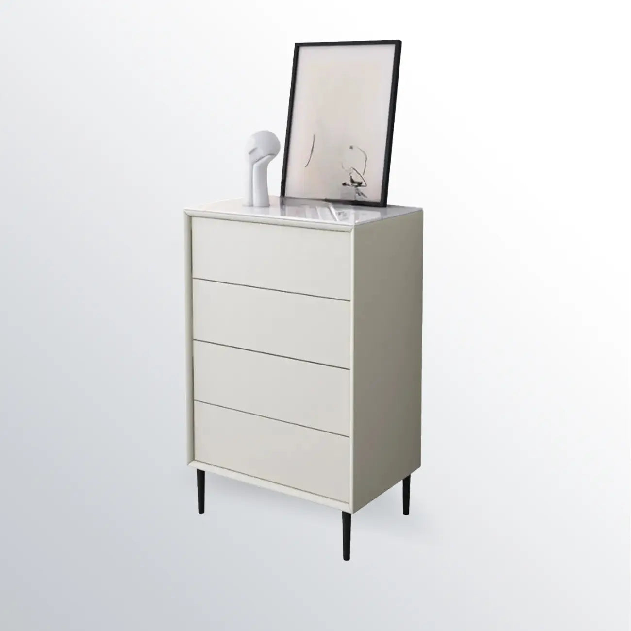 6 Modern Black Accent Cabinet for Bedroom & Living Room