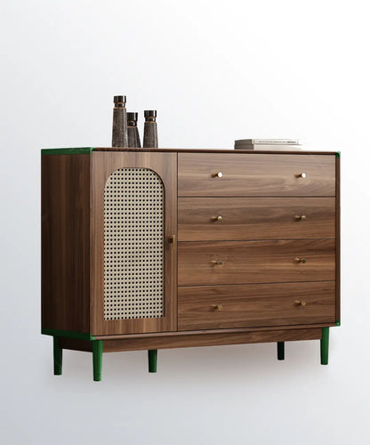 Mid-Century Modern Storage Cabinet for Parlor, Glass Door