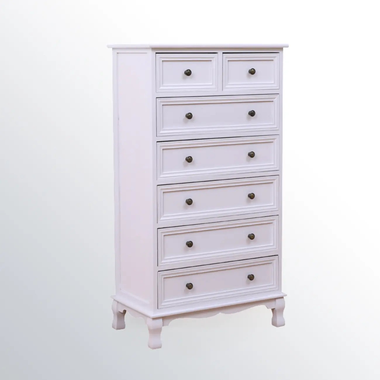 Rustic White Wooden Cabinet for Living Room with Drawers