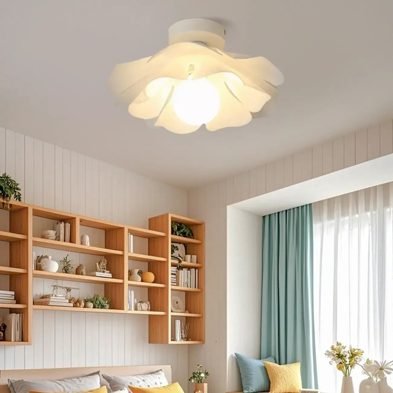 8 Elegant Floral Acrylic LED Ceiling Light for Indoor Use