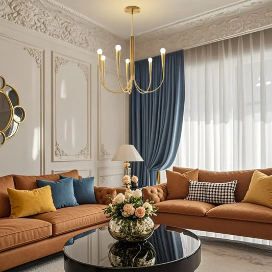 Mid-Century Branch Ceiling Chandelier with Adjustable Height