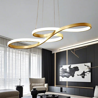 Modern White Linear LED Island Pendant Light with Multi Dimming