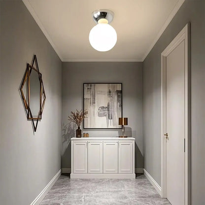 5 to 9 Inch Acrylic Globe Ceiling Light for Residential Use