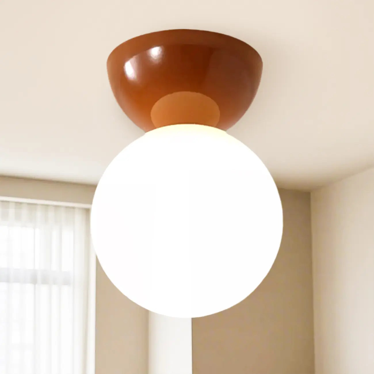 5 to 9 Inch Acrylic Globe Ceiling Light for Residential Use