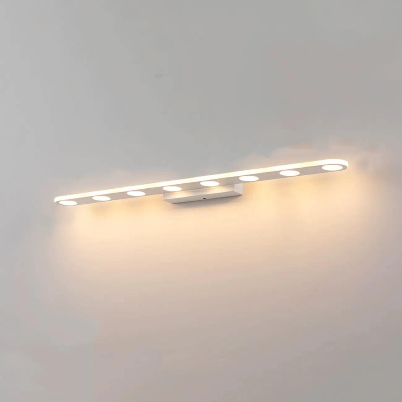 6-Light White Acrylic LED Bar Vanity Light for Bathroom