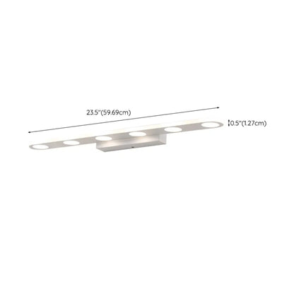 6-Light White Acrylic LED Bar Vanity Light for Bathroom