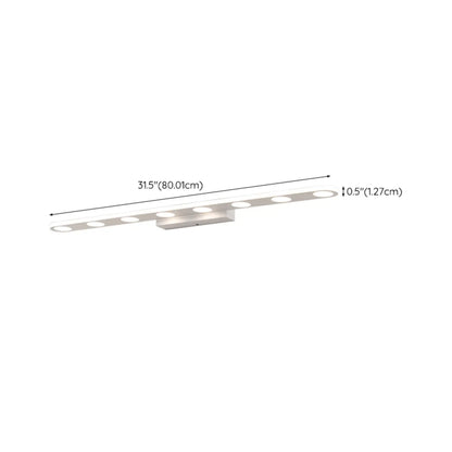 6-Light White Acrylic LED Bar Vanity Light for Bathroom