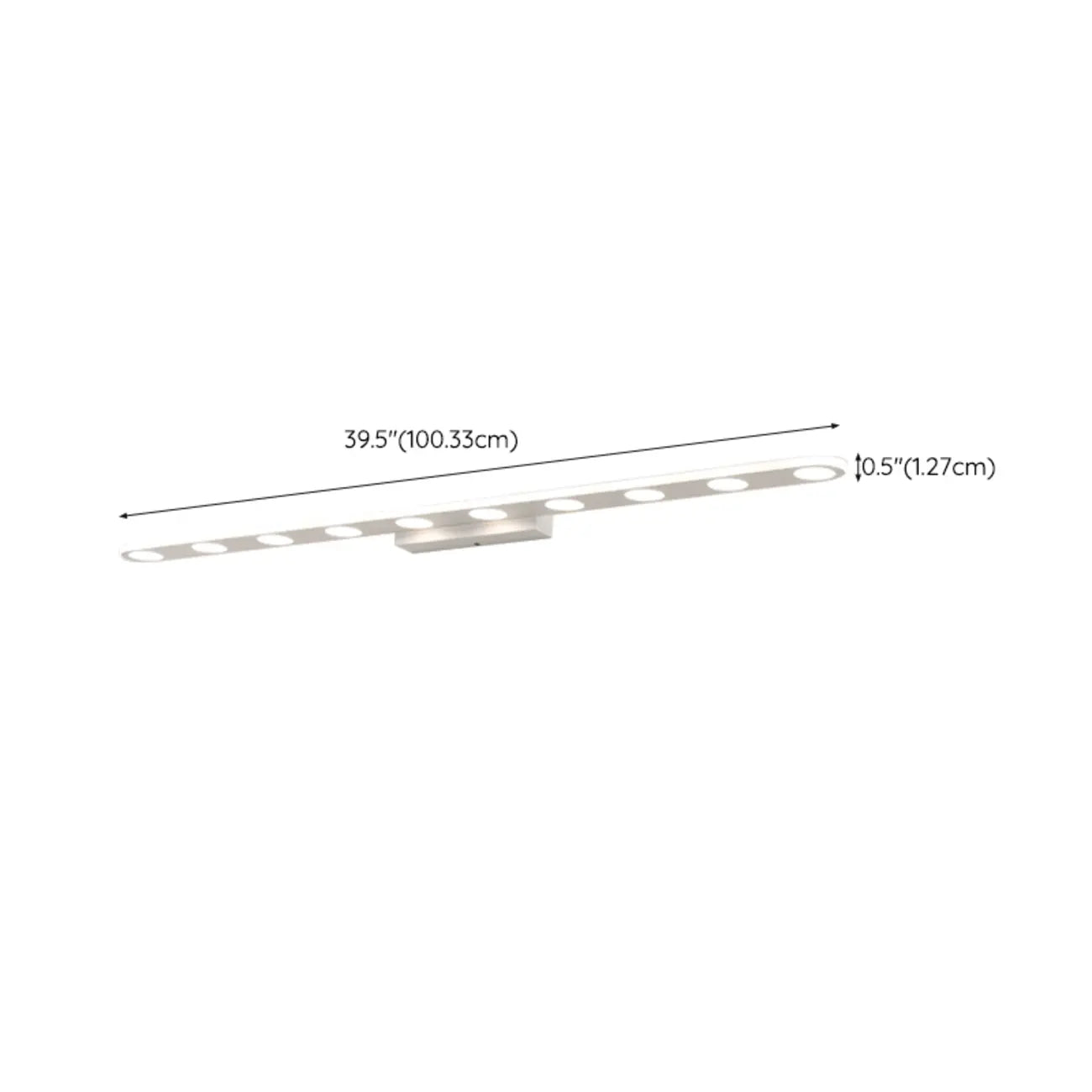 6-Light White Acrylic LED Bar Vanity Light for Bathroom