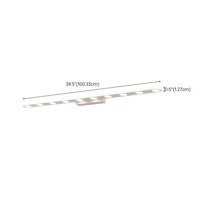 6-Light White Acrylic LED Bar Vanity Light for Bathroom