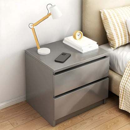 Modern Wood White Bedside Nightstand Drawer Storage