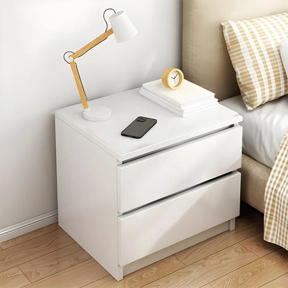 Modern Wood White Bedside Nightstand Drawer Storage