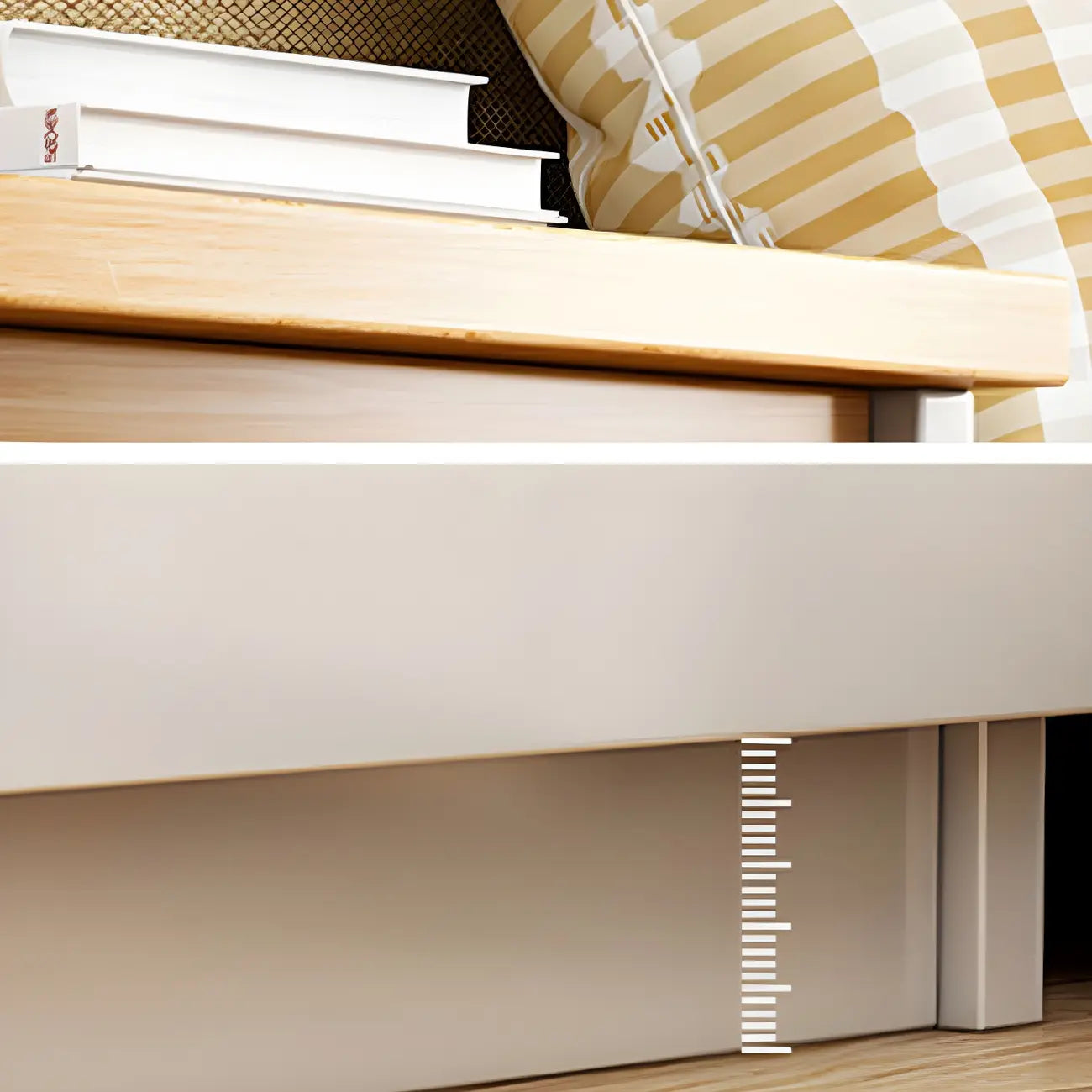 Modern Wood White Bedside Nightstand Drawer Storage