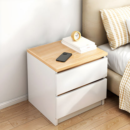 Modern Wood White Bedside Nightstand Drawer Storage