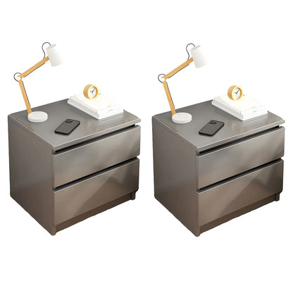 Modern Wood White Bedside Nightstand Drawer Storage