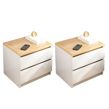 Modern Wood White Bedside Nightstand Drawer Storage