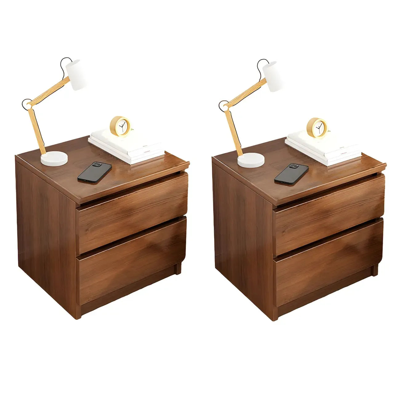 Modern Wood White Bedside Nightstand Drawer Storage