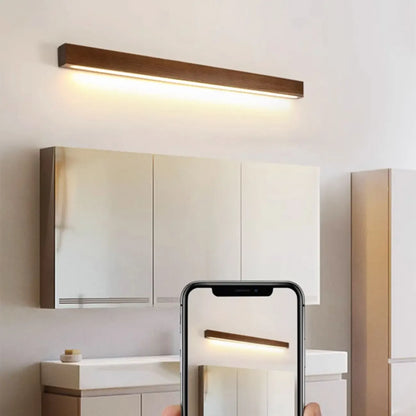 Indoor Minimalist Wooden Linear LED Wall Light