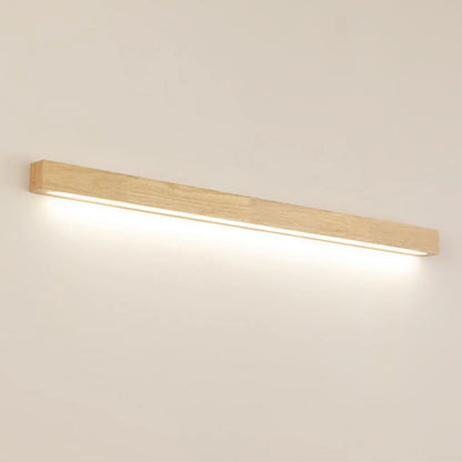 Indoor Minimalist Wooden Linear LED Wall Light