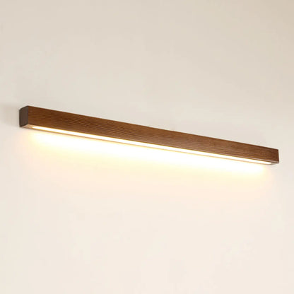 Indoor Minimalist Wooden Linear LED Wall Light