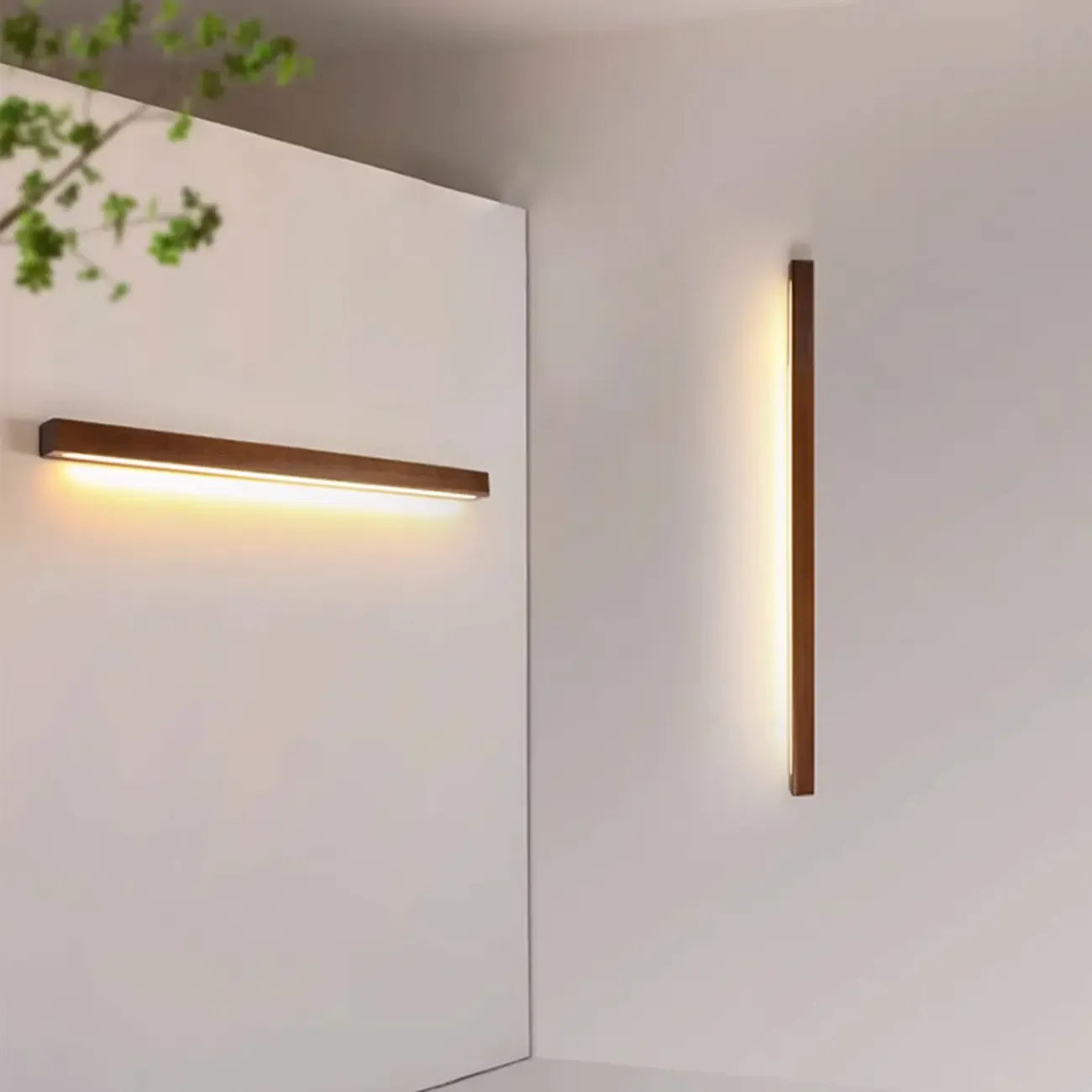 Indoor Minimalist Wooden Linear LED Wall Light