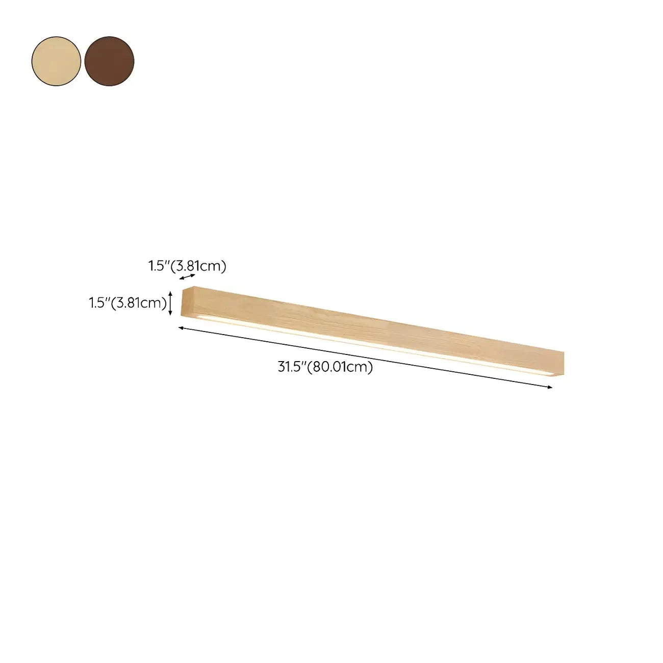 Indoor Minimalist Wooden Linear LED Wall Light