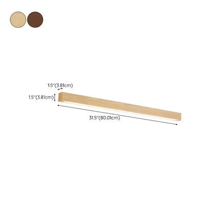 Indoor Minimalist Wooden Linear LED Wall Light