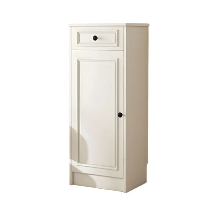 Modern Slim White Shoe Cabinet with Drawer for Hallway