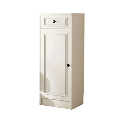 Modern Slim White Shoe Cabinet with Drawer for Hallway