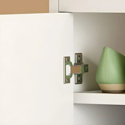 Modern Slim White Shoe Cabinet with Drawer for Hallway