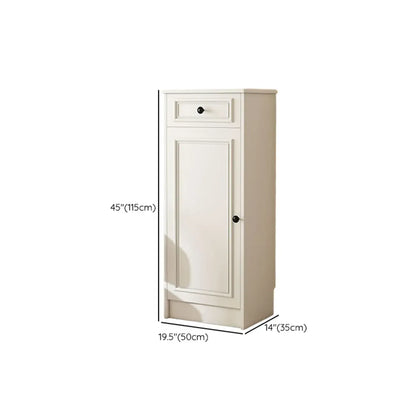 Modern Slim White Shoe Cabinet with Drawer for Hallway